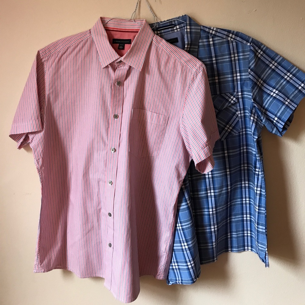 2 Men's S/S button down shirts