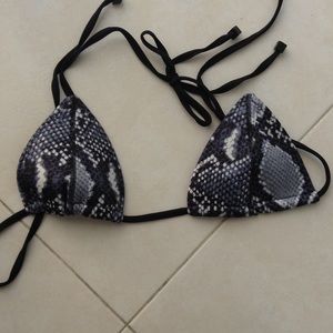 Snake print triangl bikini top