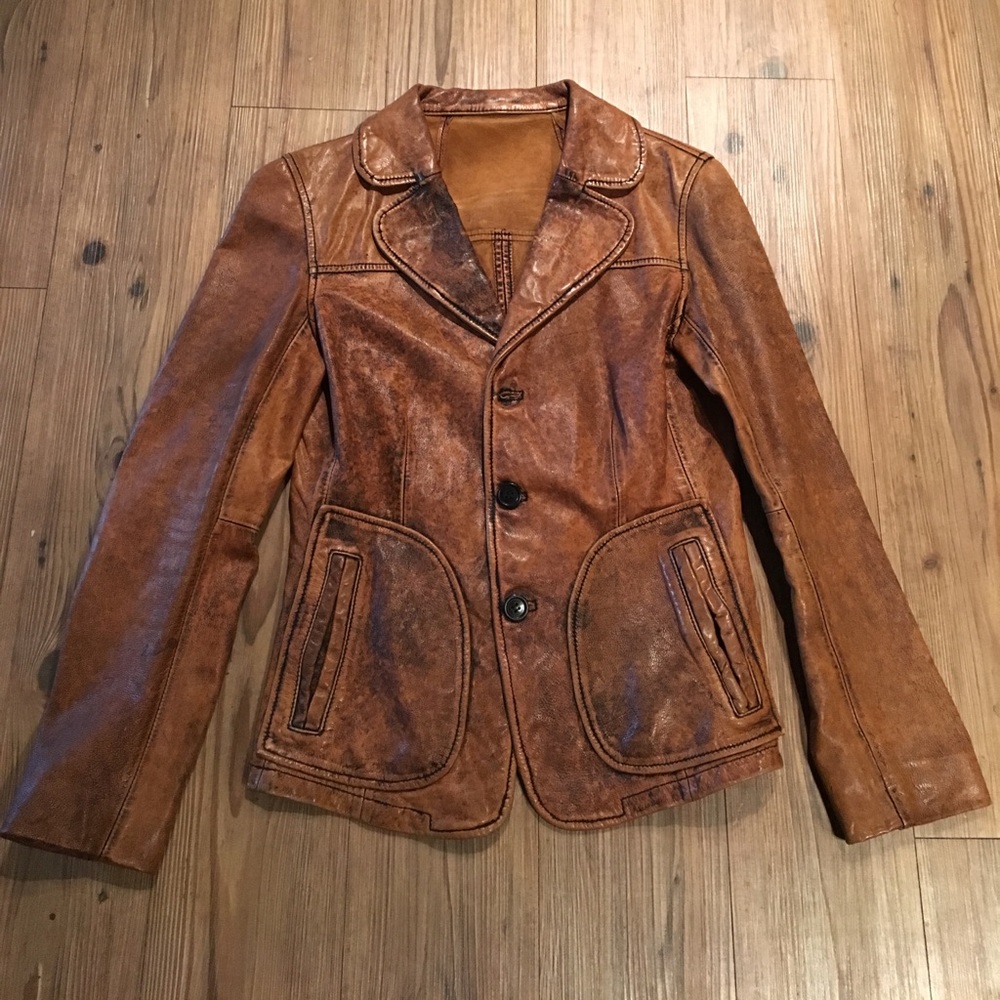 Leather jacket.