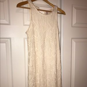 Cream pattern dress