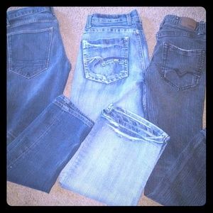 Lot of three mens jeans