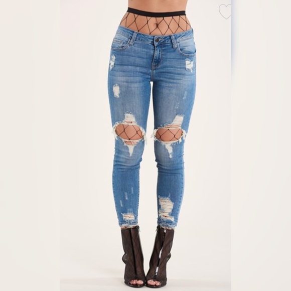 Destroyed skinny jeans - Picture 1 of 4