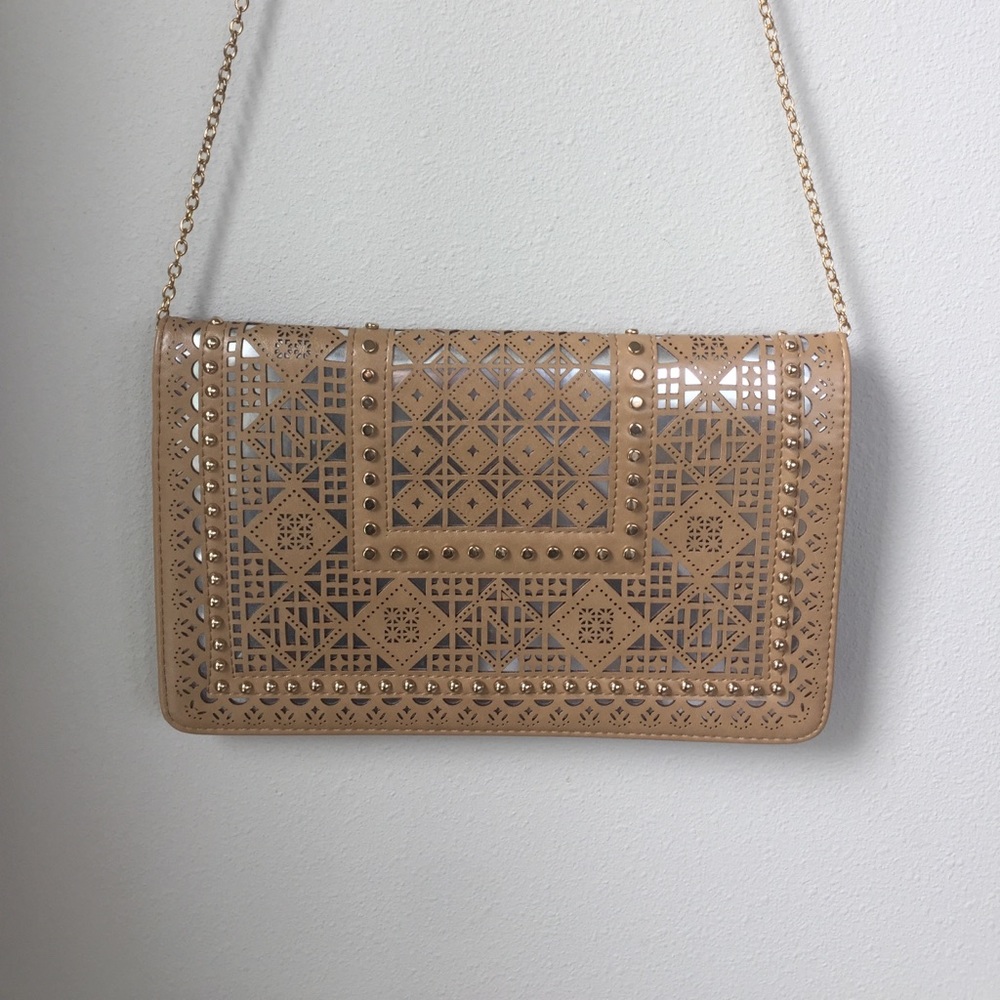 Shoulder Purse with Laser Cut Design