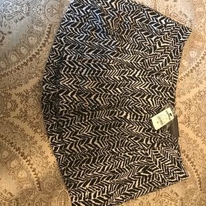 Express black and white shorts