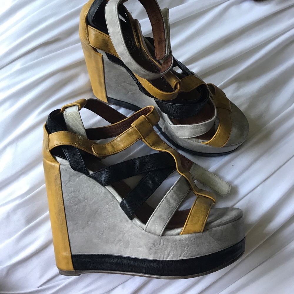 Jeffrey Campbell SUPER cute wedges. All leather