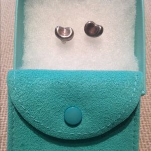 Tiffany & Co Elsa Peretti silver small bean studs