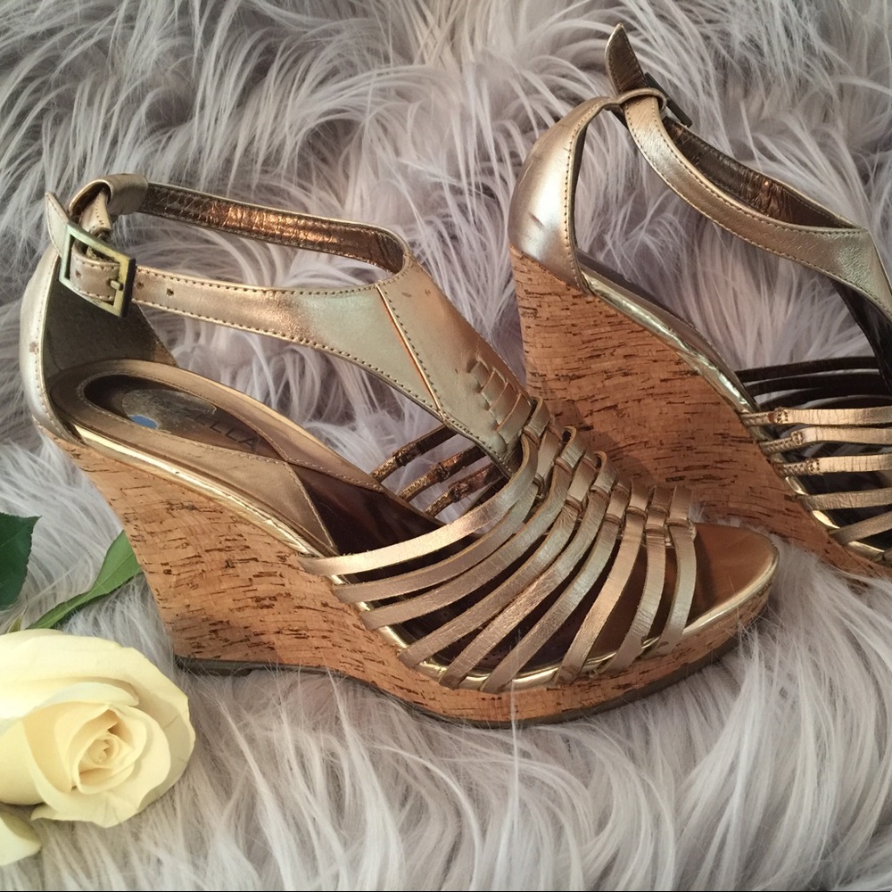 Gold Ciao Bella 6.5 Wedges