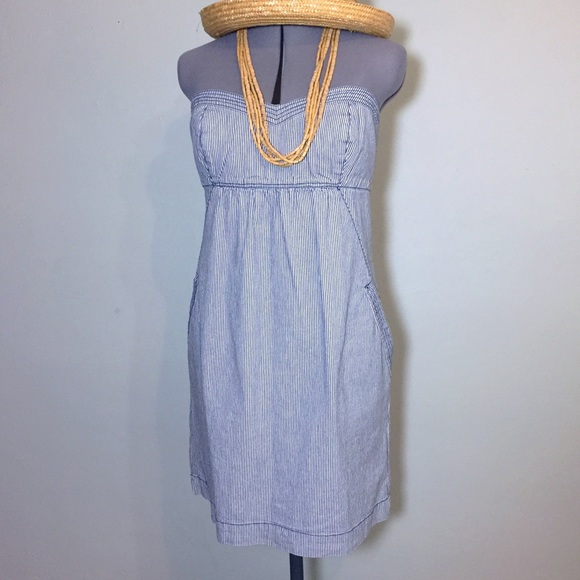 American Eagle Outfitters Dresses & Skirts - Railroad Stripe Denim Strapless Dress