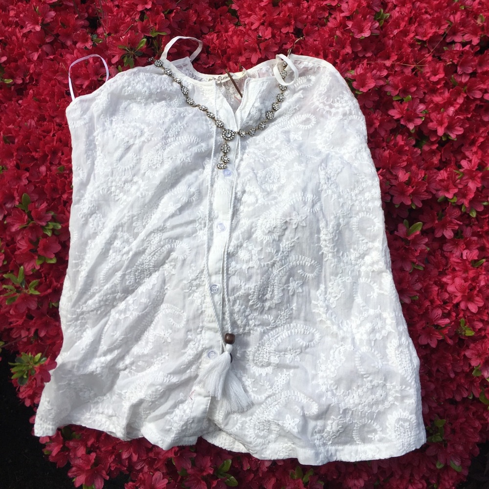 Brand new white cotton tank top