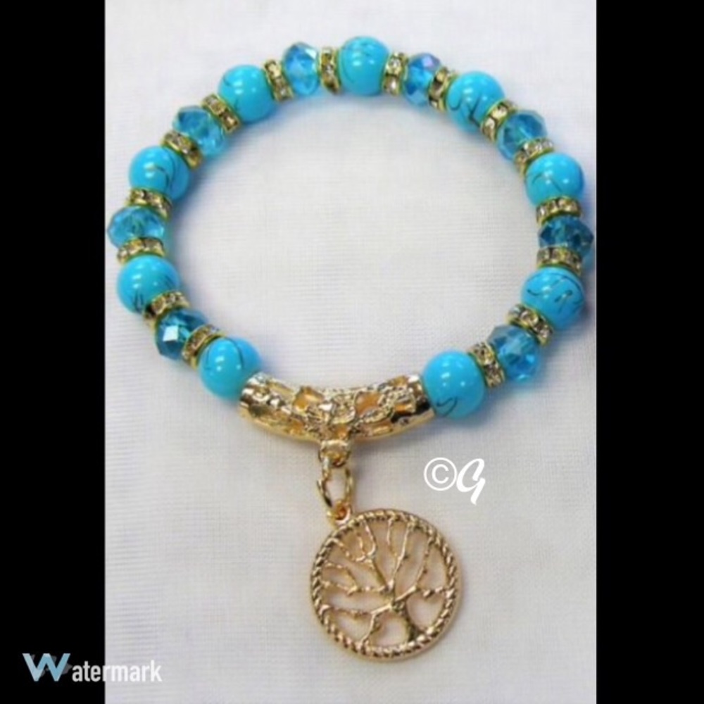 ⭐️Handmade NEW Stretch Tree of Life Bracelet.