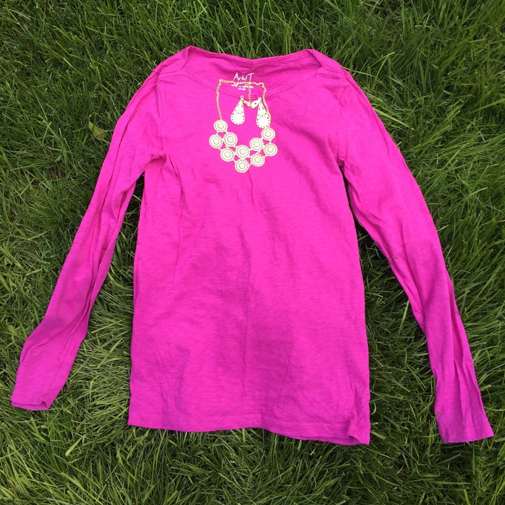 Magenta long sleeve Artist T