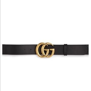 GUCCI black + gold belt ✨