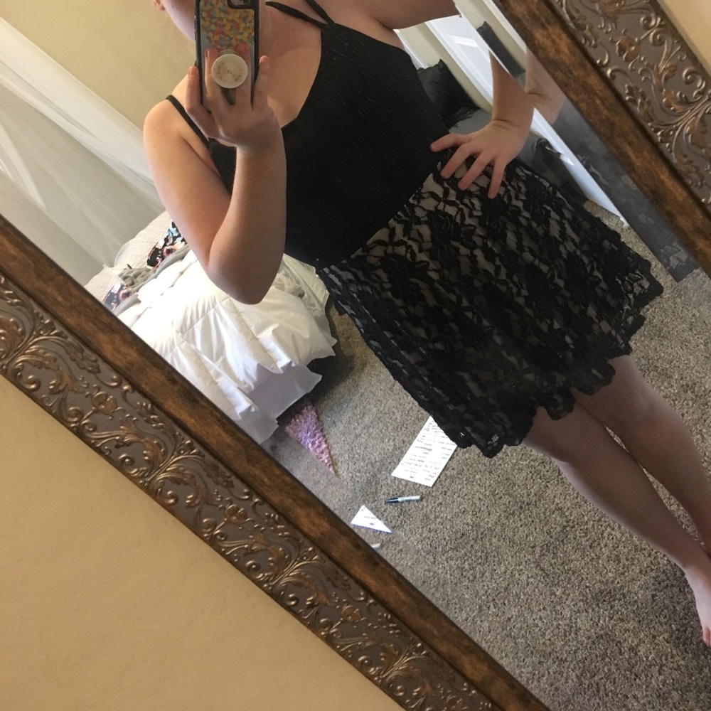 Lace mini dress