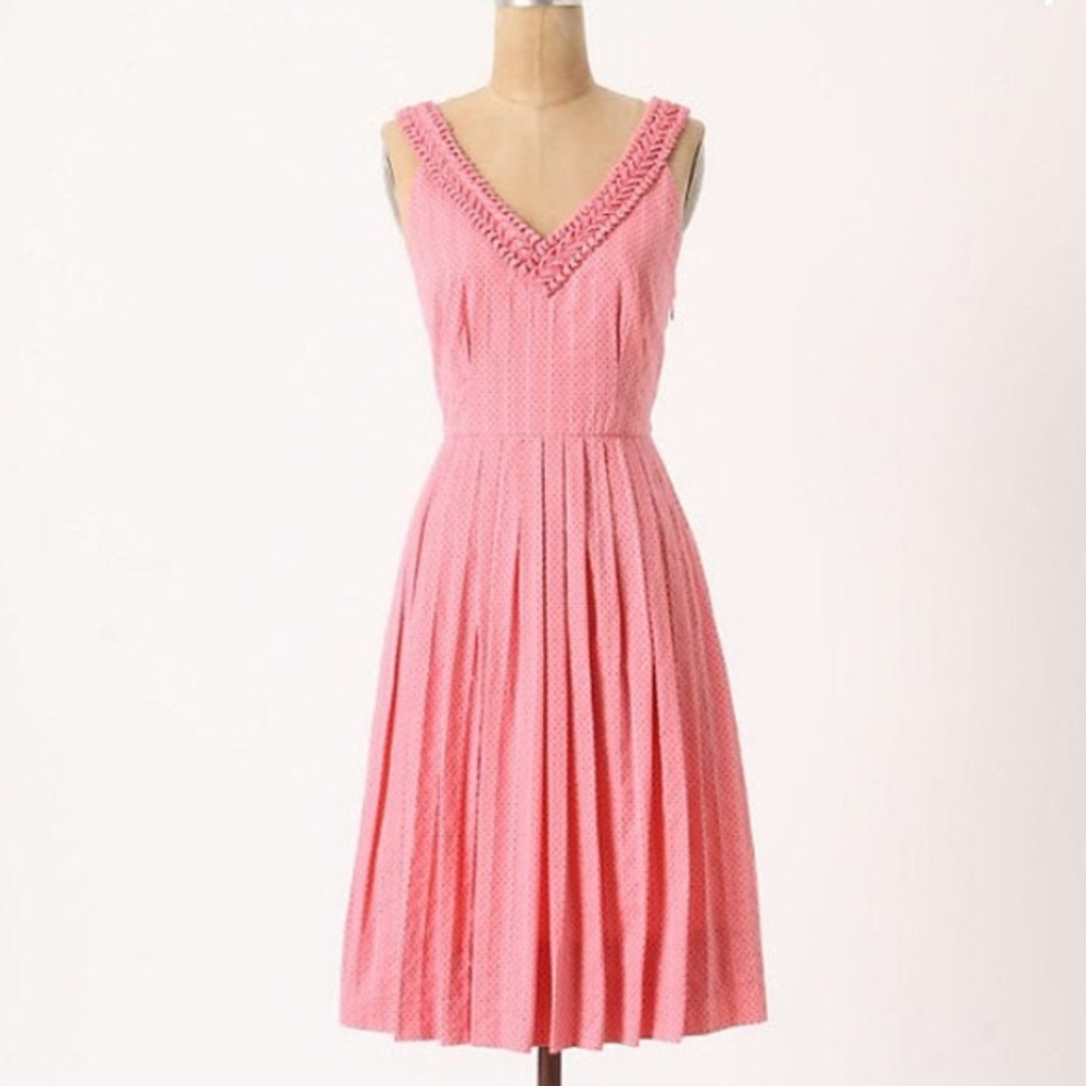 Moulinette soeurs pink dress from Anthropologie!