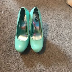 Charlotte Russe - Mint Green Patent Pumps - Sz 7