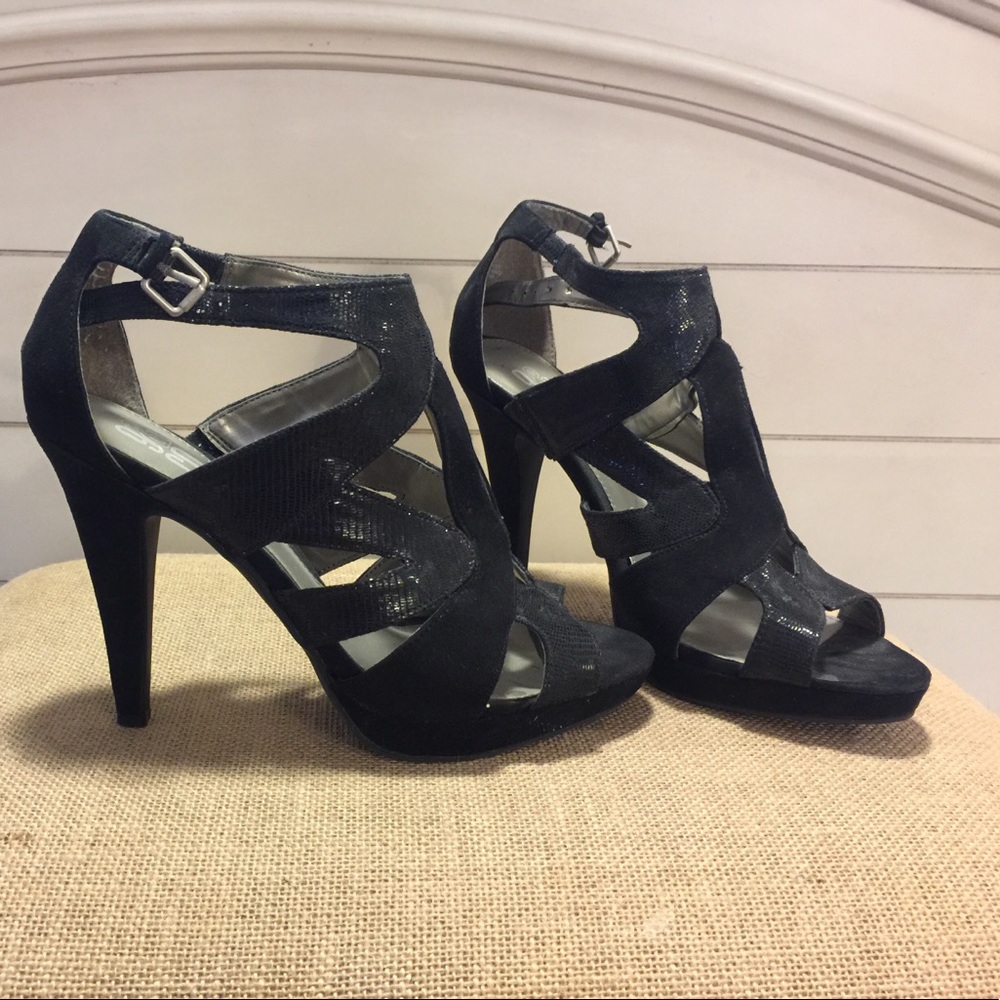 Black Super Strappy Heels