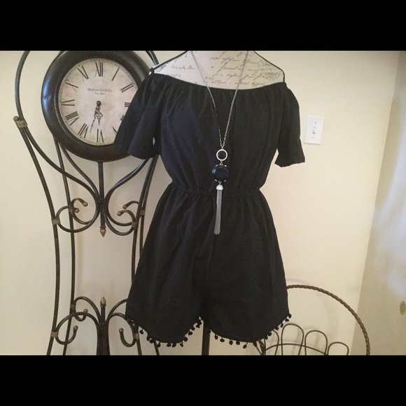 🎉Boho Black Romper🎉NIP - Picture 3 of 7