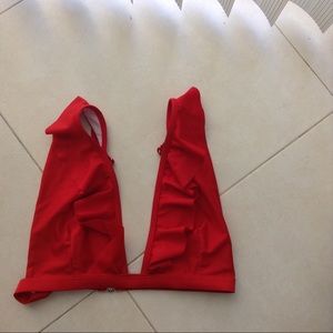 NWOT Red hot bikini top