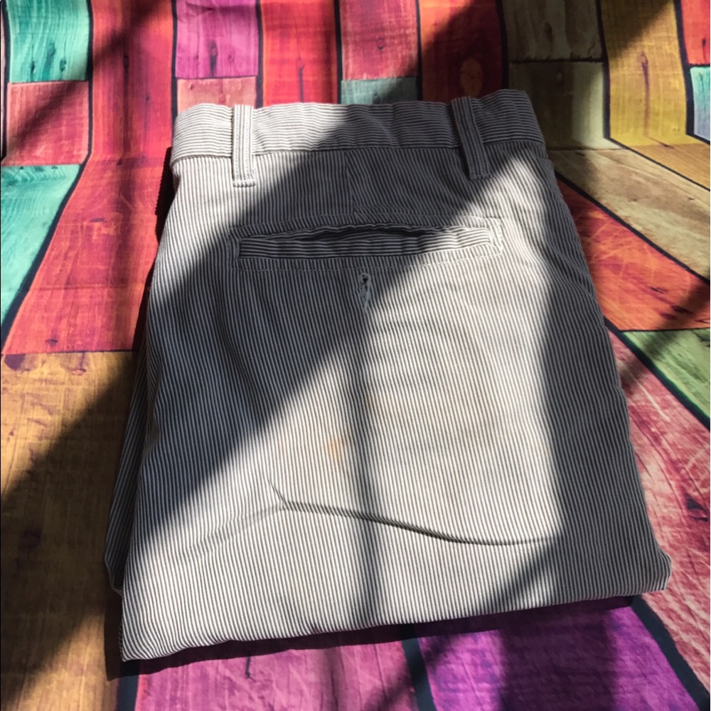 Old Navy Khaki and Brown Striped 40x30 Pants