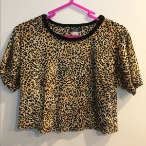 Cheetah print crop top