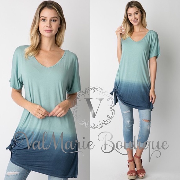 ValMarie Boutique Tops - Long ombré tunic top