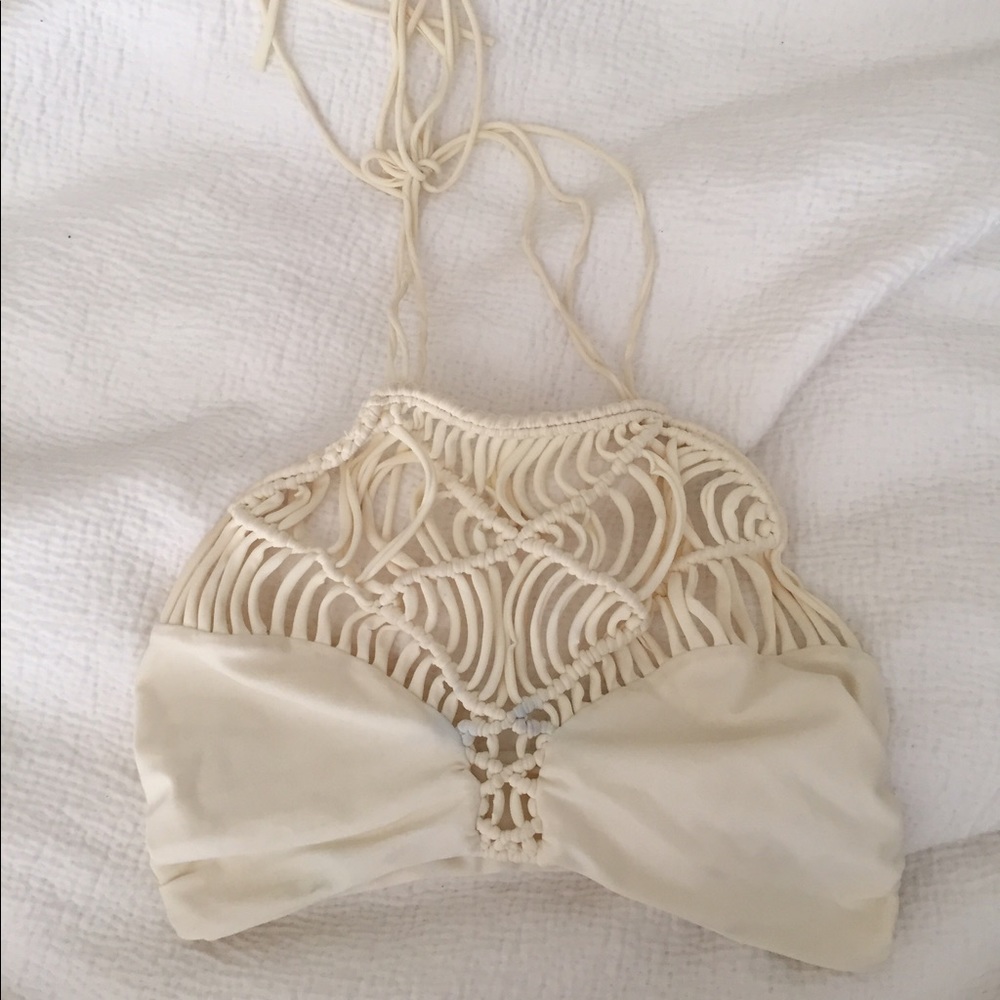Mikoh Waimea bikini top in bone