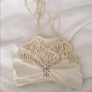 Mikoh Waimea bikini top in bone