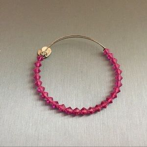 Fuchsia beaded Alex and Ani bangle