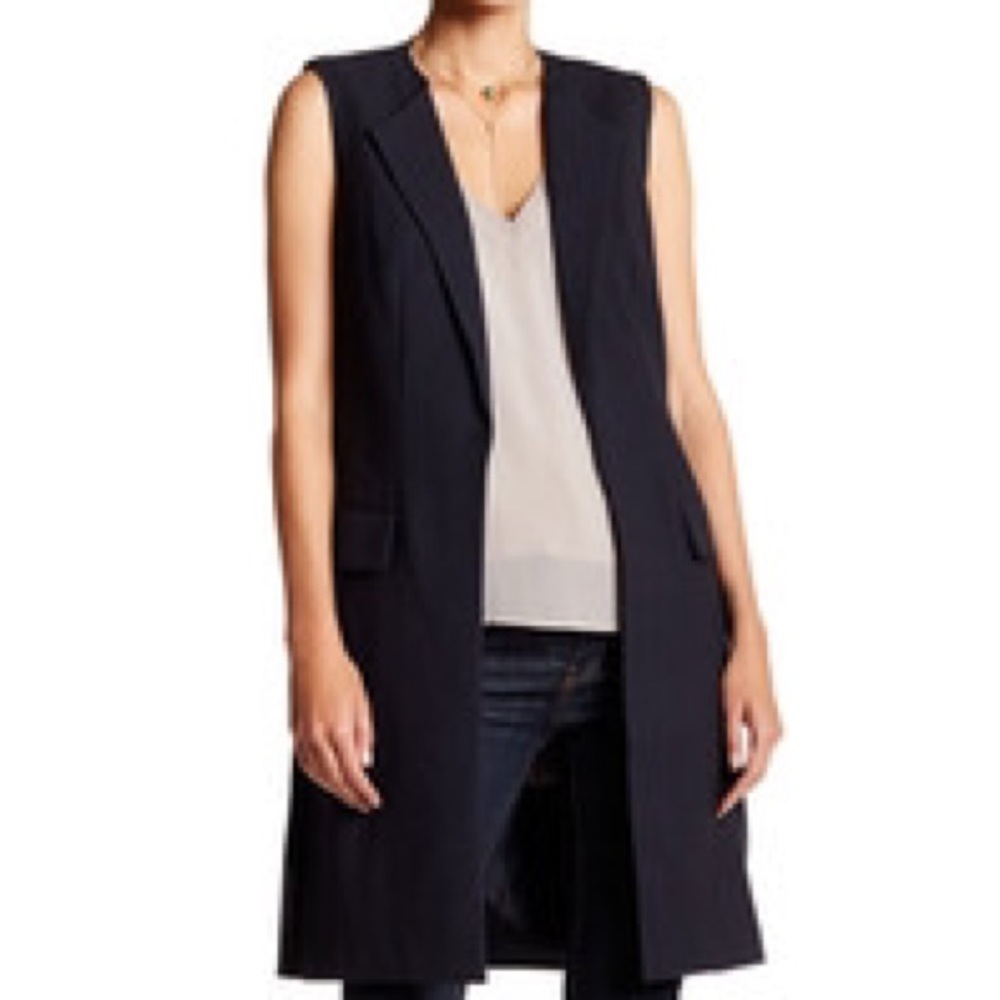 Long Open Front Maxi Vest by Laundry