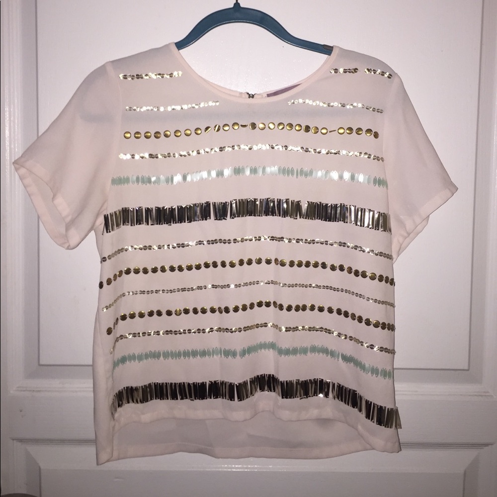 Embellished crop top