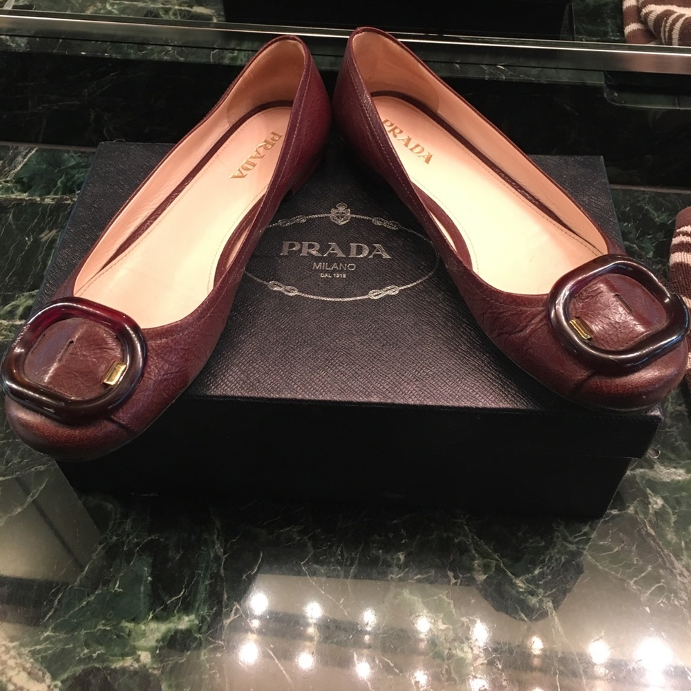 Prada brown flats