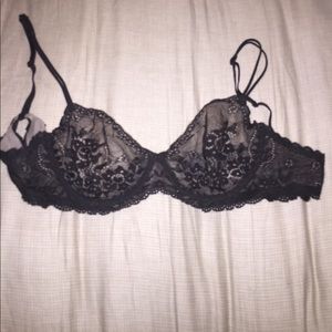 Victoria's Secret black lacy bra