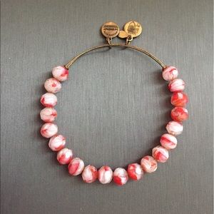 Coral beaded Alex and Ani bangle
