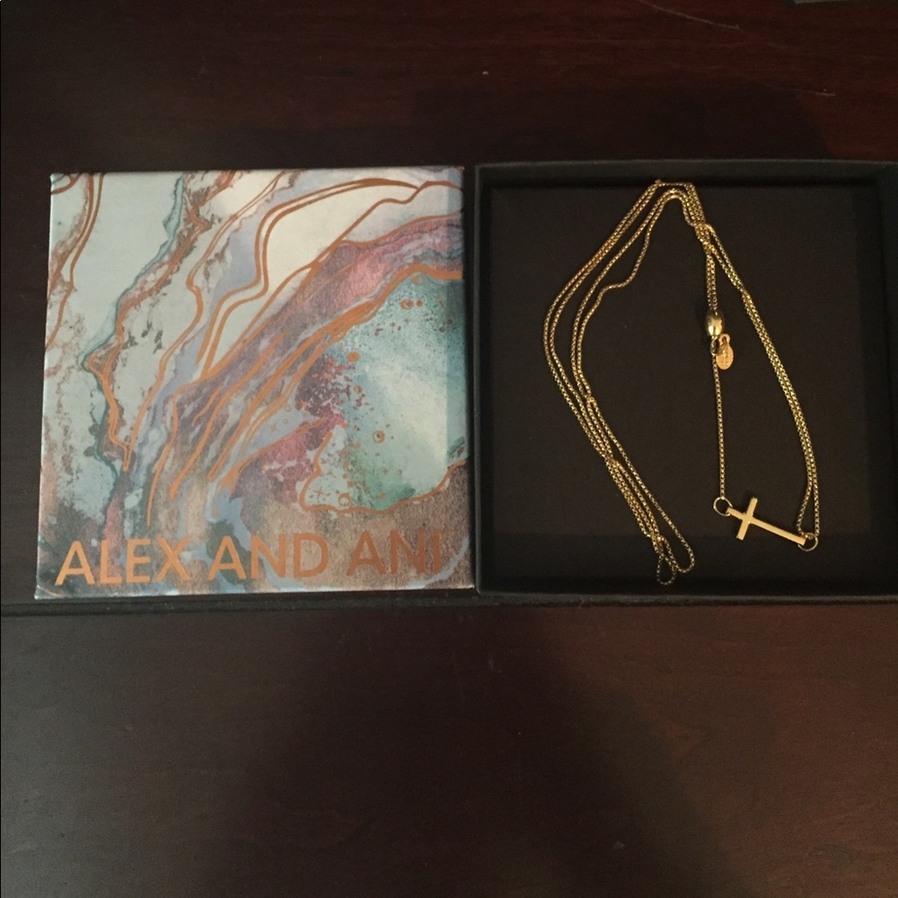 Good Alex and Ani pull chain cross necklace!!!