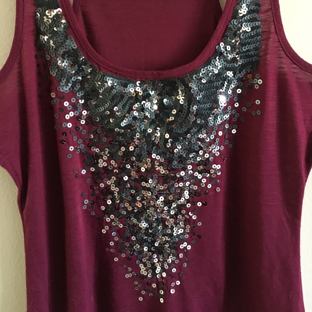 Sequined Ombré Tank