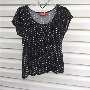 Elle dressy polka dot top