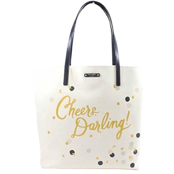 ✨sold✨ kate spade • cheers darling shopper tote - Picture 2 of 4