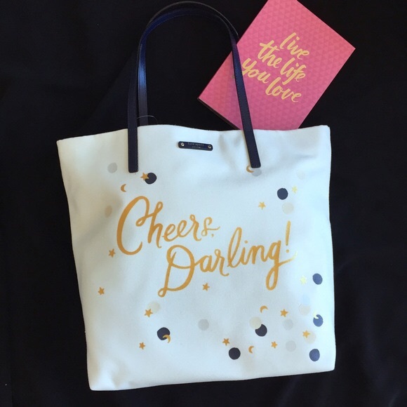 ✨sold✨ kate spade • cheers darling shopper tote - Picture 4 of 4