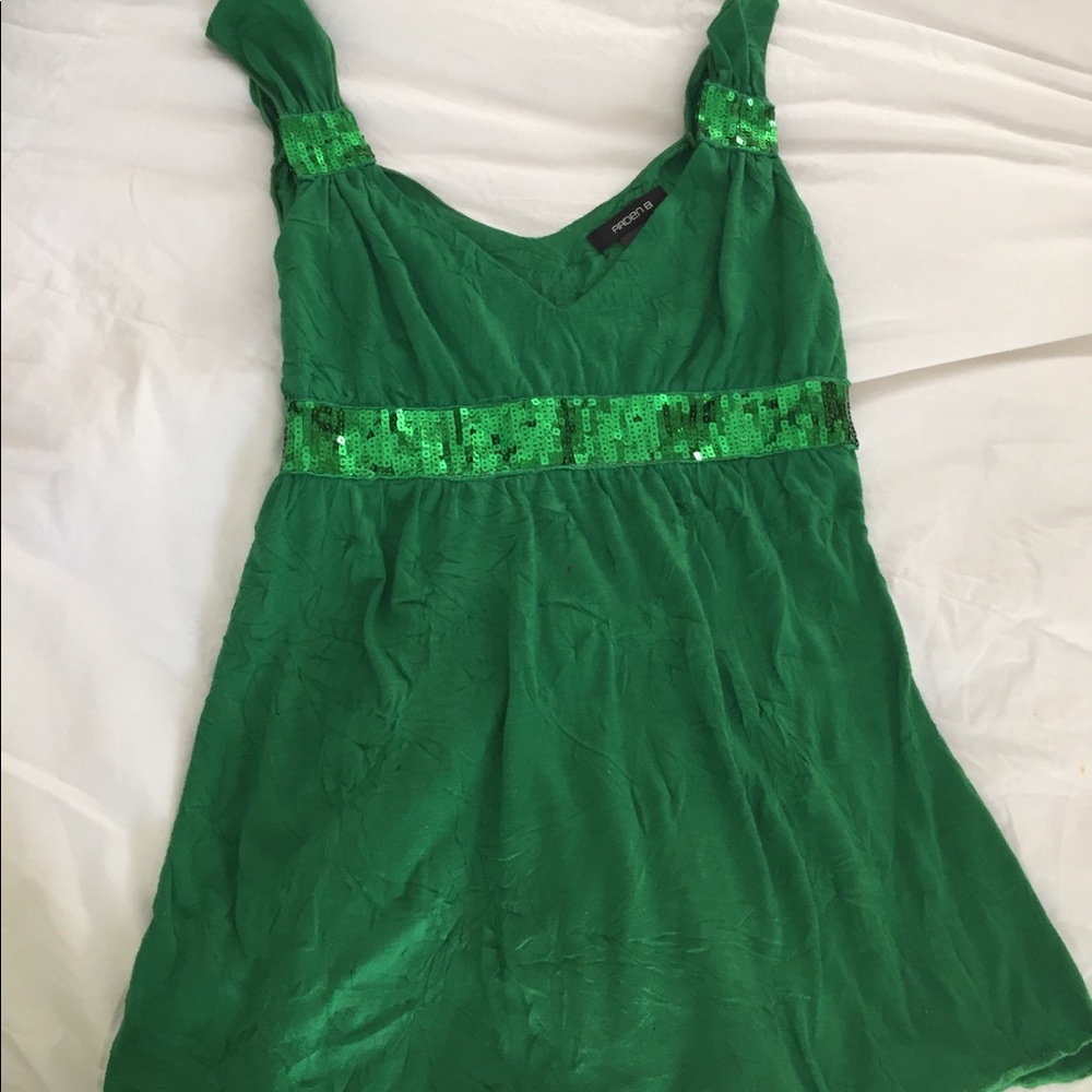 Green with Sequin Arden B Top