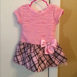 Pink and black dress