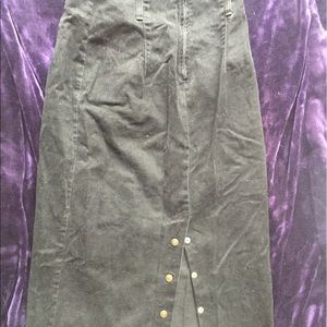 Black Corduroy Maxi Skirt