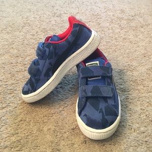 Blue Camo Puma Kids Shoes