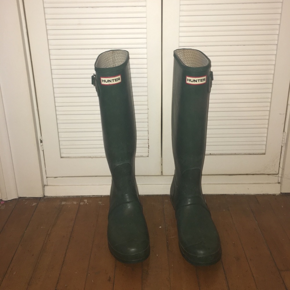 Green Hunter Rain Boots 8