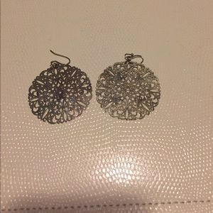 Silver statement earrings