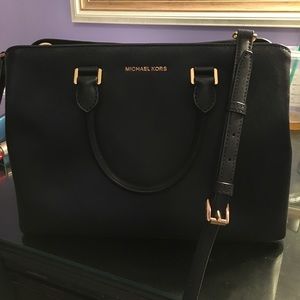 Savannah Large Saffiano Leather Satchel
