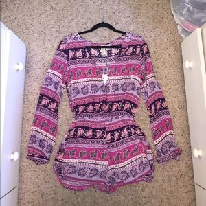 Patterned romper