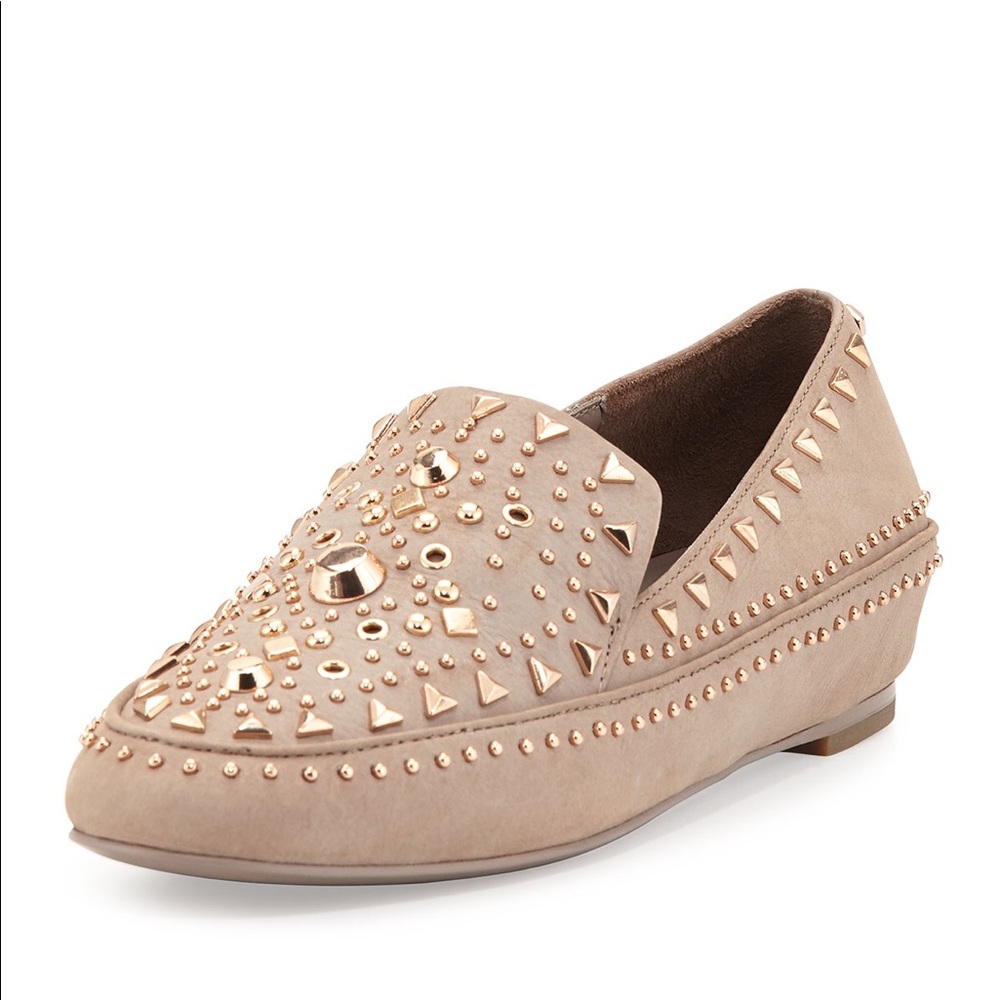 ivy kirzhner studded flats beige