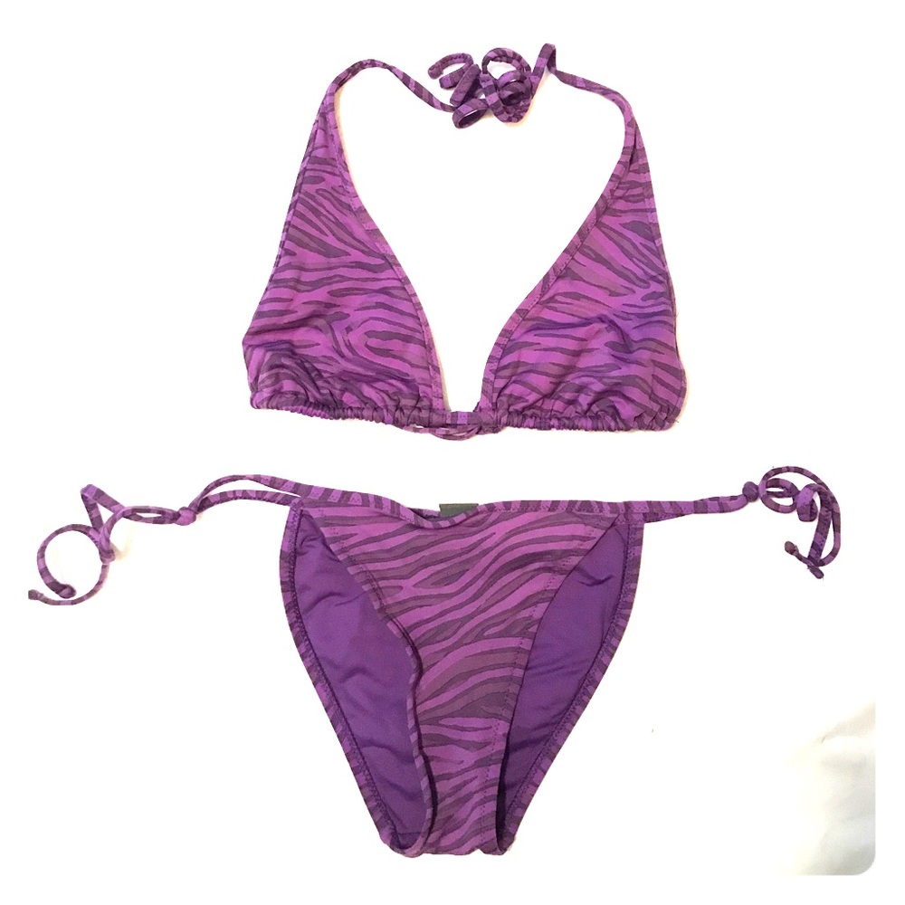 2 piece Armani Exchange Purple Zebra Print