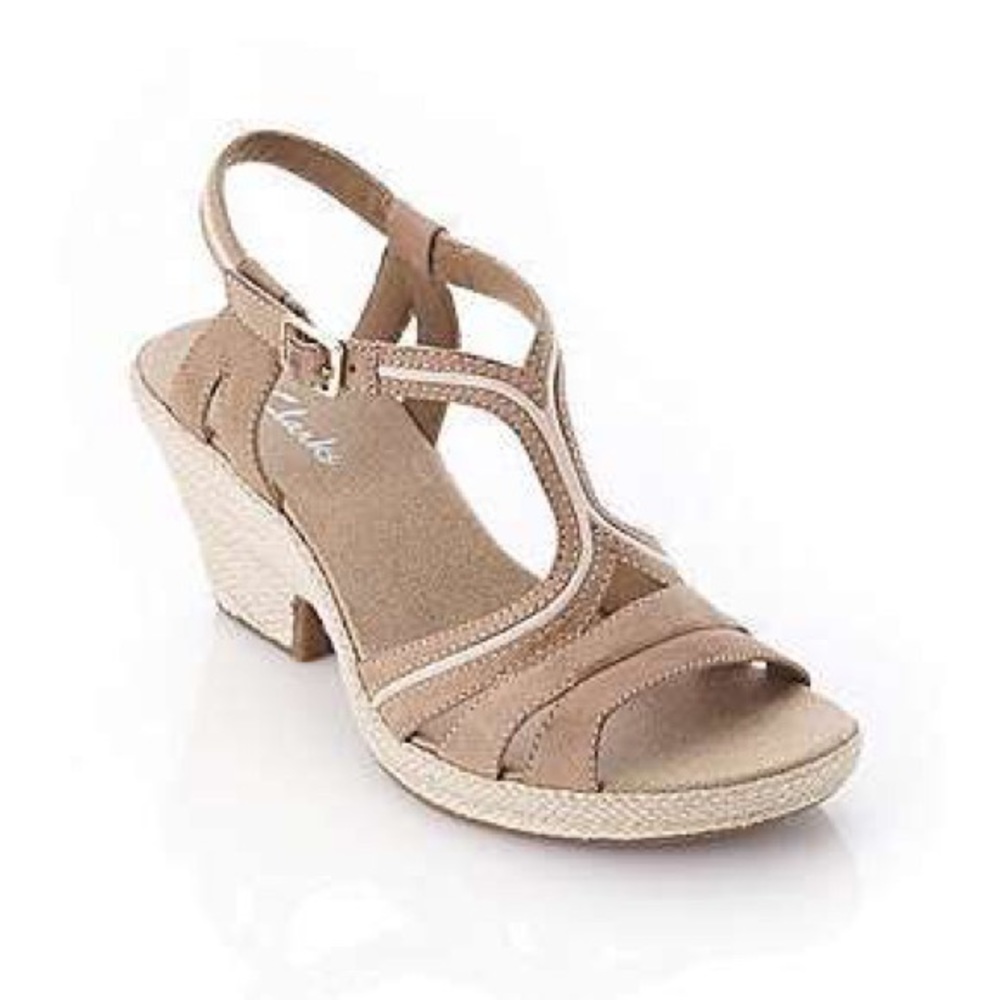 Clarks "Rose Limo" Wedge Sandals