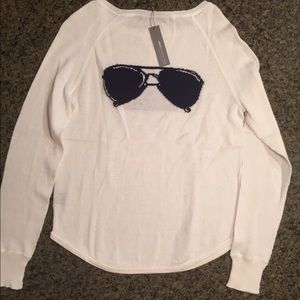 360 Cashmere Cotton blend Bone colored Sweater XS